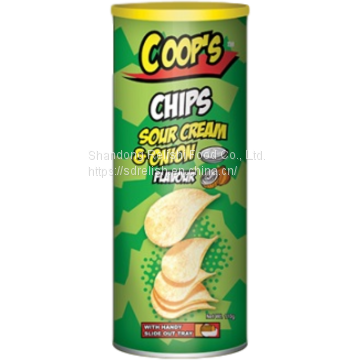Stackable potato crisps