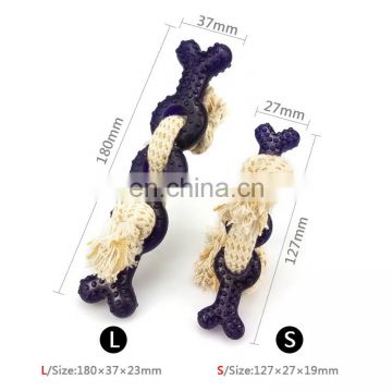 2020 high durable cute design holes tied rope dog chewing bone