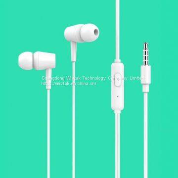 Factory Supply OEM/ODM Clear Calling Music 3.5mm Plug Universal Mobile Phone Wired In-ear Earphone With Mic Headphone Headset photo-2