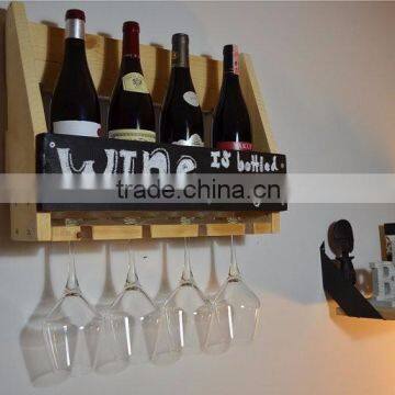 Accept OEM wall mounted wooden wine shelves rack