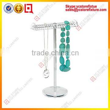 T shape acrylic jewelry rack stand