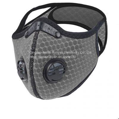 Sports mask Cycling design city activated carbon filter Anti dust Bike mask Breathable mesh Bicycle Mask with double Valve