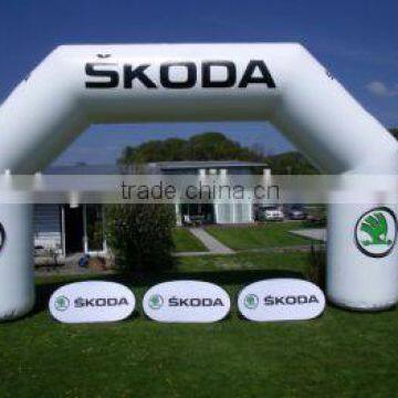 inflatable white and green 6m arch for advertising