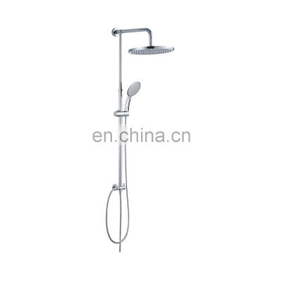 Adjustable Shower Angle Stainless Steel Wall Mounted Bathroom Rain Shower Set With Mixer