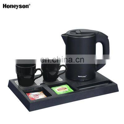 Honeyson hospitality tray and kettle for hotel room with tray I-H1268