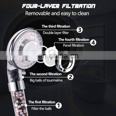 Handheld Filter Filtration Ionic Showerhead 200% High Pressure 40% Water Saving With 7 Sprays Shower Head photo-5