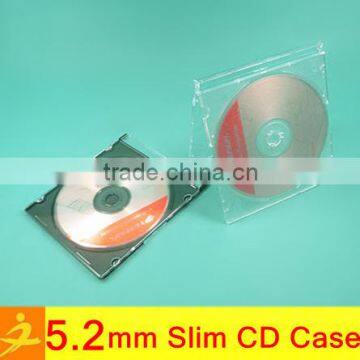 color/clear/black slim single 5.2mm PS cd cover