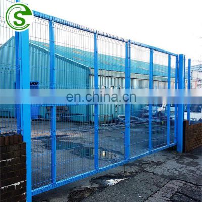 China Supplier 3D Nylofor bending wire fence/Green vinyl coated V folds welded mesh garden fence panel