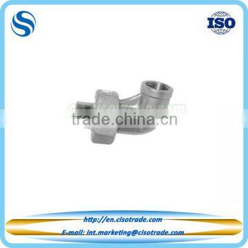 Union female threaded to butt weld 90 elbow stainless steel Class 150 conform to ASTM A351/ASME B16.25 cast pipe fitting
