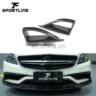 Carbon Fiber CLS-Class W218 CLS63 Front Vents for Mercedes CLS63 AMG 15-17