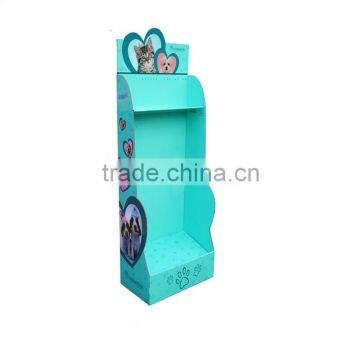 Customize design Paper Material cardboard display stand hook display stand shelf