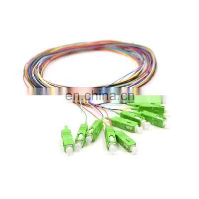 Support customization 0.9mm SM 9/125 yellow 1/1.5 meter fiber optic pigtail SC/APC SC/UPC