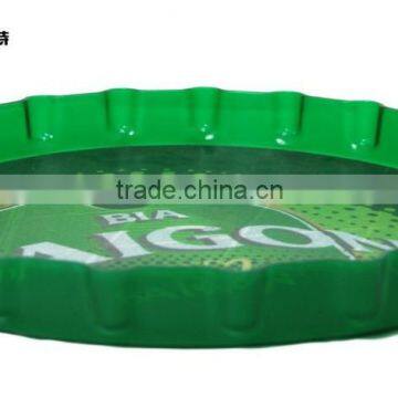 2015new design plastic round serving melamine tray