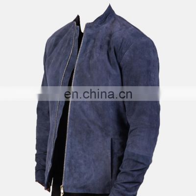 Suede pure leather design leather jacket for men with zip closure type jackets for Pakistan