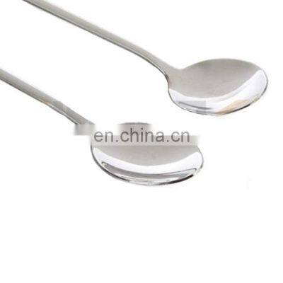 High Quality Long Handle Round Shape Stainless Steel Coffee Stirring Spoon photo-3