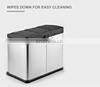 36L 45L 60L Stainless Steel Rectangle Shape Foot Pedal 2 Compartment Classify Recycle Bin Dustbin photo-4