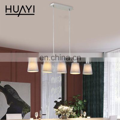 HUAYI China Factory Wholesale Cheap Price Big Modern Iron Simple E14 60w Chandelier Pendant Light