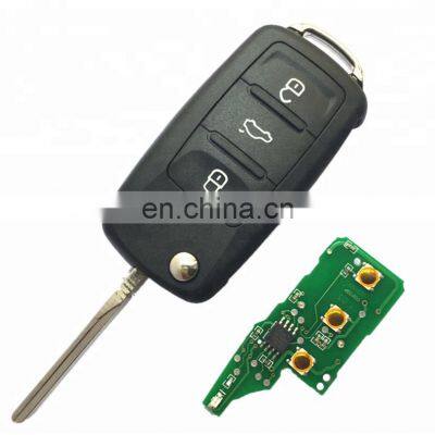 Flip Folding Car Remote Key Fob For Volkswagen Tiguan Golf Passat Polo Jetta Beetle Hella 434Mhz Id48 Chip  5K0837202AD Car Key