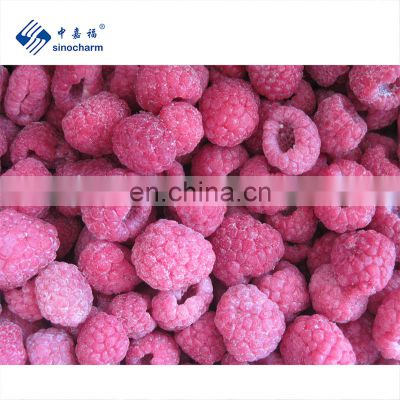 Sinocharm Frozen fruits  Fresh Organic Non Worm IQF Raspberry Frozen 60%Whole Raspberry