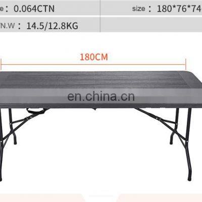 Portable Outdoor Patio Furniture Rectangular Plastic Foldable Banquet Catering Bbq Camping Picnic Folding Table photo-4