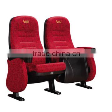 High quality Theater seating cinema seat fabric folding chair with cup holder HJ95D-E