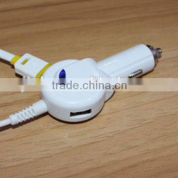 3.1A 3100mA 3in1 Vehicle Charger Android Device and Smart Phone Car Charger With 6 Feet Cable