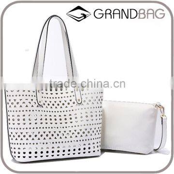 2016 New Design Hollow out Genuine Leather Young Lady Tote Bag Women Handbag Shouder Bags for women