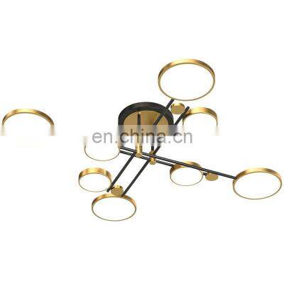 Modern Style LED Black Branched LED Chandelier Aluminium Surface Mounted LED Ceiling Lighting