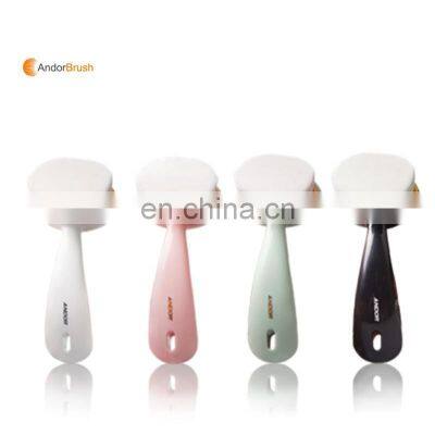 2021 superfine fiber Soft Facial Brush Deep Pore Cleansing Brush Nylon Face Washing Brush with Long Handle