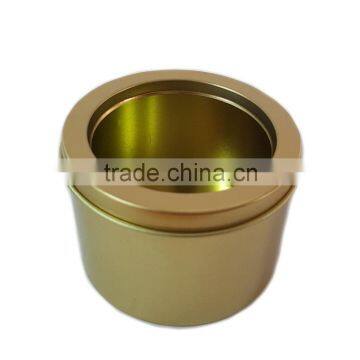 small tea tin box with pvc window