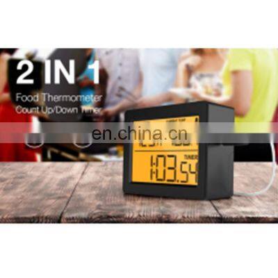 Outdoor Thermometer Humidity Indoor 2 In1 Room Bbq Kitchen Hygrometer Digital Temperature Metal Probe