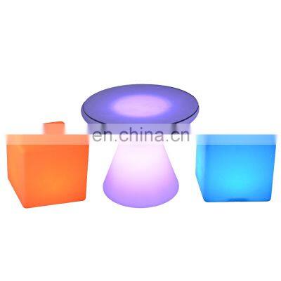 nightclub bar furniture club chair cube mesas led plastic cube stool sedia quadrata