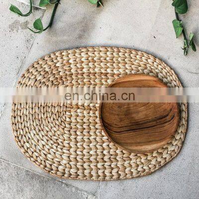 Wicker Oval Water Hyacinth Placemat, Natural Placemat For Dinner Wall basket decor basket wholesale made in Vietnam