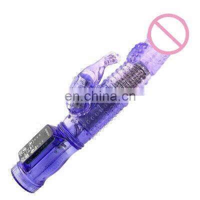 2019 cheap factory price soft transparent silicone female vibrator, turning vibrator,waterproof vibrator