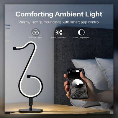 LED Decoration RGB Light APP Remote Control Bedroom Bedside Ambient Lighting Musical Note Light Wall Lamp Table Lamp photo-3