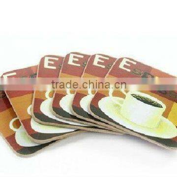 coffee cup mats, square paper beer mats, tea cup coaster