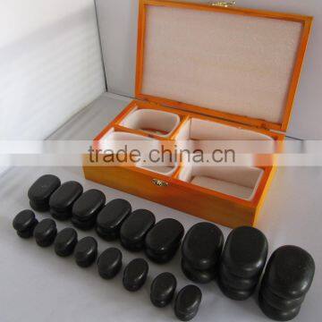 Spa nature heathcare hot massage stone(36pcs set)polished or polished with wax