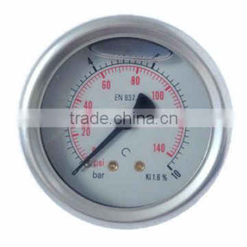 YN63ZC2-10bar 63mm(2.5") oil pressure gauge back connection