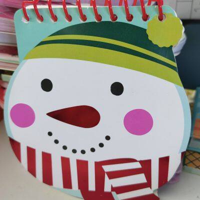 Die Cut Spiral Christmas Notepads - Cute Animal Shape Design memo pads