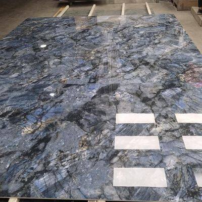Blue gemstone sintered stone slabs blue jade sintered stone manufacturer