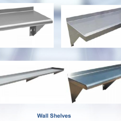 Shelves- Slant / Wall Mount, Stainless Steel