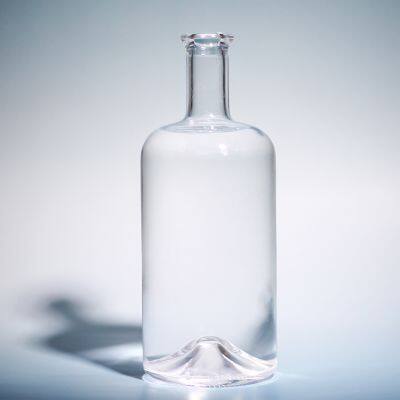 High Grade Empty Plain 500 ml 700 ml 750 ml 1 Liter Gin Glass Bottle Cork Top Glass Bottle