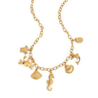 Pendentif de collier en forme de clé en or sur acier inoxydable 3D sur mesure - Bijoux en alliage métallique personnalisé