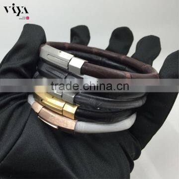 2016 Viya New Arrival 4mm5mm6mm Lizard Leather Cord TOP Sale Luxury Leather Jewelry for Men Bracelet photo-6