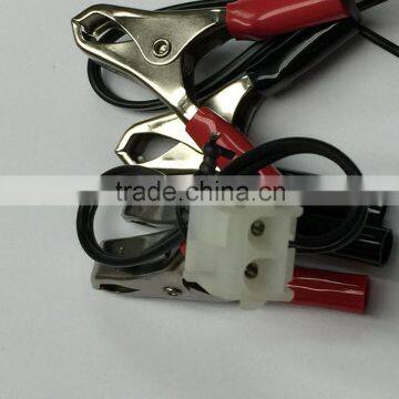 2 Pin Male White Connector 15A Nickel Plate Battery Clip Motorcycle Electronic Wire Harness photo-6