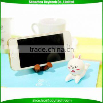 Silicone line expression cartoon ornament cell phone mount holder stand