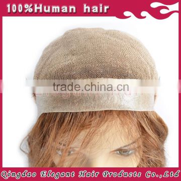 2015 Qingdao new high quality lace wig human hair full lace wig with pu for women