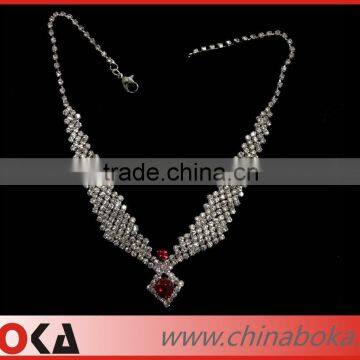 BOKA high quality bridal crystal neck trim, sexy rhinestone necklace for evening party