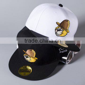 New Popular Cute Cartoon Bear Head Embroidery Unisex Men Women Custom Snapback Caps                        
                                                Quality Choice