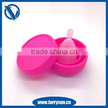 Silicone foldable cup for silicon menstrual cup